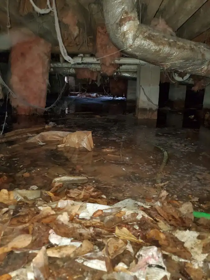 Crawl space flood assessment for Commercial Water Damage Restoration in Tifton